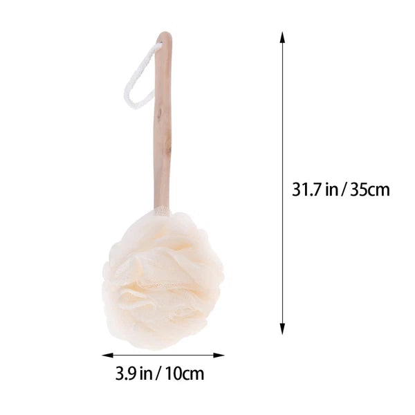 Bath Sponge Brush with Long Handle for Exfoliating and Cleaning Hard Areas