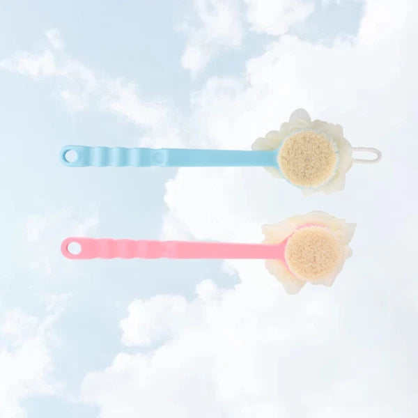 2 Pcs Back Rub Bath Brush Shower Exfoliator Scrubber Flower Bathing Accessories