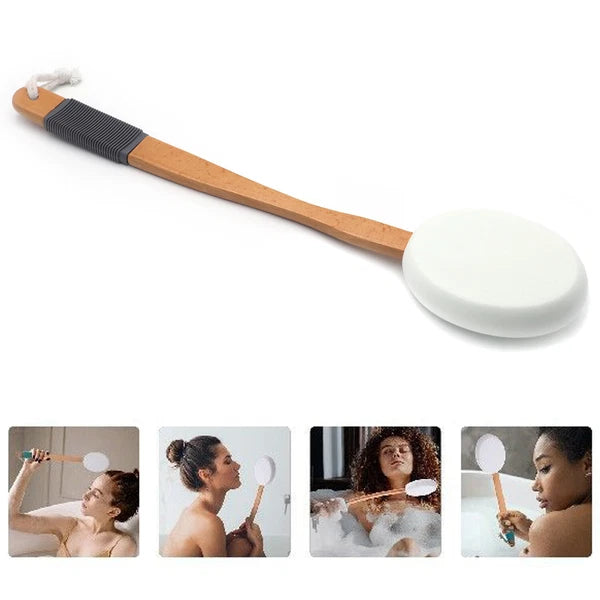Long Handle Lotion Applicator / Bath Body Brush For Back Body Tanning Skin Cream