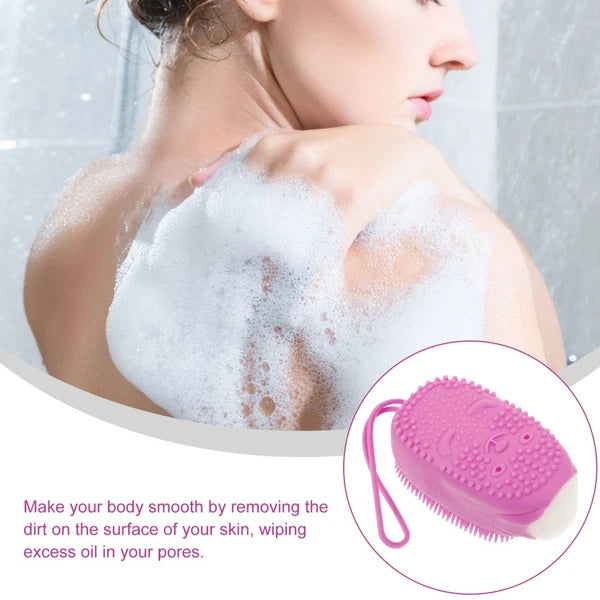 Automatically Soak Bath Scrub Silicone Bath Brush Without Soap Purple