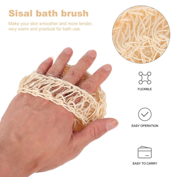 2 Pcs Sisal Bath Brush Cleaner Back Cleaners Man Scrubber for Body