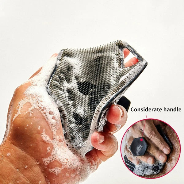 Silicone Bath Body Brush Shower Scrubber Exfoliating Cleaning Massage Skin CW