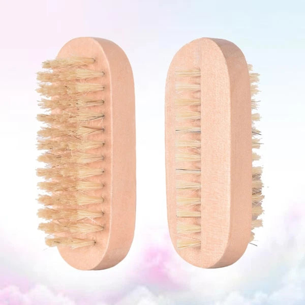 2pcs Wooden Shower Scrubber for Bathing Exfoliation