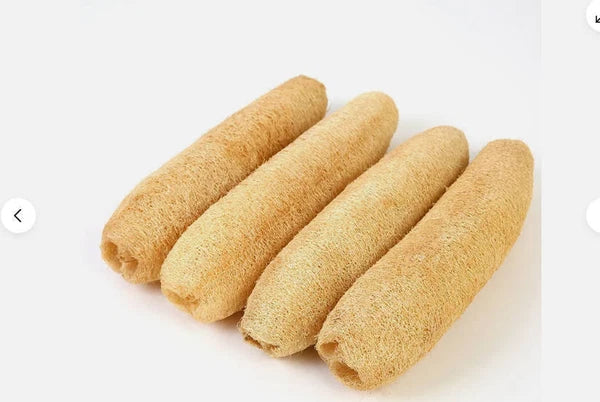 4 Pcs Natural Loofah Sponges 【25-30cm】Organic Luffa Bath Sponge Shower Body