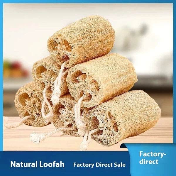 6 PCS 4' Natural Loofah/Luffa Bath Shower Sponge Exfoliator Kitchen Body Clean