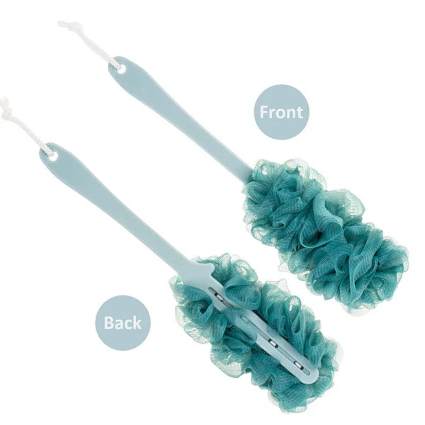 Back Scrubber for Shower Loofah Long Handle Bath Body Brush Soft Nylon Mesh S...