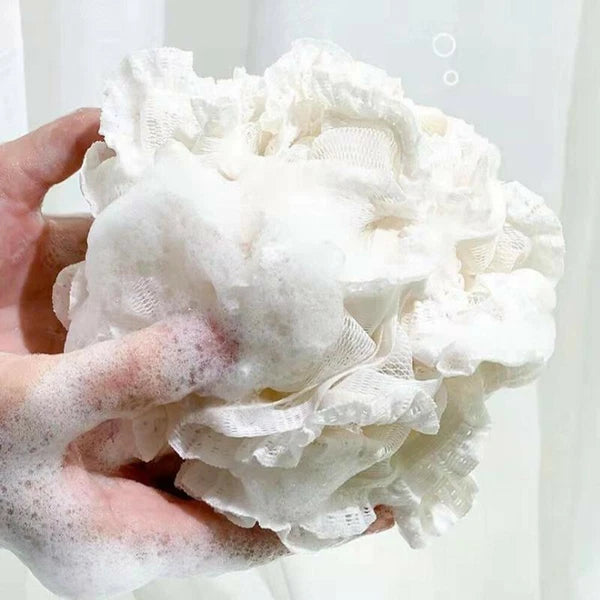 NEW Exfoliating Body Scrubber Sponge Flower Brush Puff Bath Loofah Mesh Shower