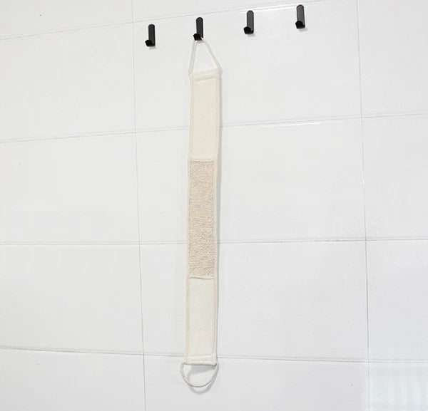 Body Back Bath Strap Scrubber Exfoliating Loofah Shower Sponge Brush Spa Loofa