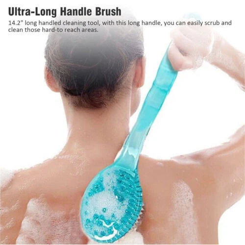 Body Back Bath Brush - for Shower with Long Handle, Back Washer Scrubber NEW