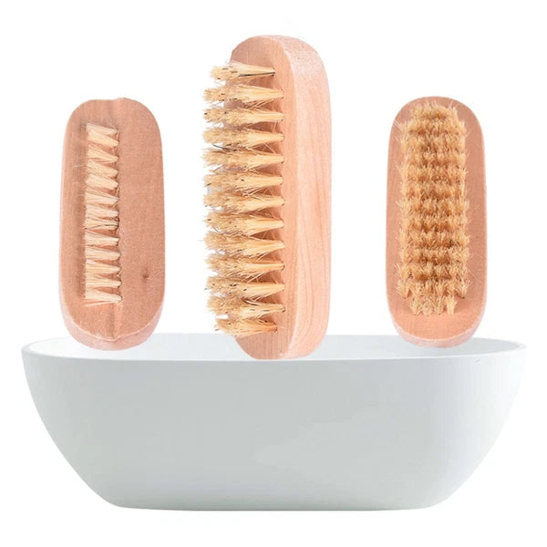 2pcs Wooden Shower Scrubber for Bathing Exfoliation