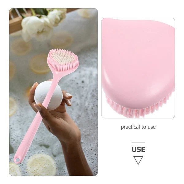 Back Exfoliating Brush Body Bath Brush Portable Back Scrubber Back Lotion
