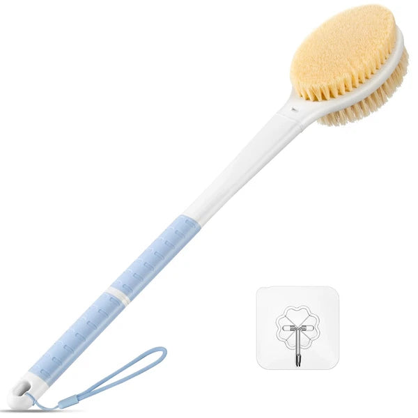 Back Scrubber Body Shower Brush with Long Handle Wet or Dry Exfoliator Brush