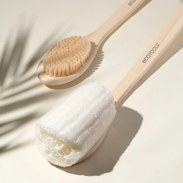 Bath Bristle Brush, Bath Brush with Long Handle, Cleanse Back & Hard-To