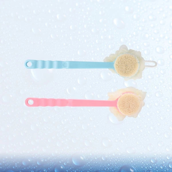 2 Pcs Back Rub Bath Brush Shower Exfoliator Scrubber Flower Bathing Accessories