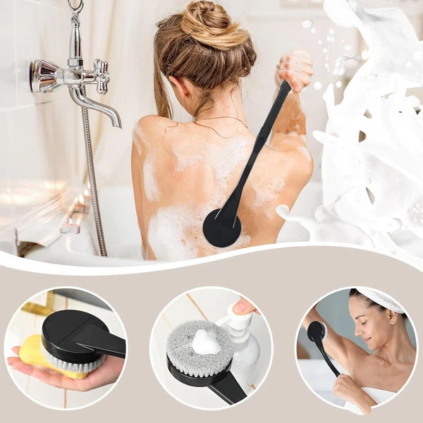 Back Scrubber for Shower,20.5" Bath Brush Long Handle for Deep Clean,Back Brush
