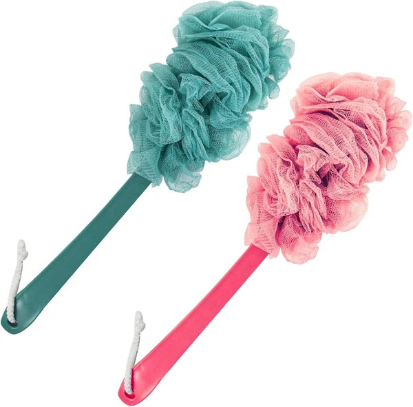 New Bath Loofah Sponge Brush Shower Long Handle Back Scrubber Bathing Accessorie