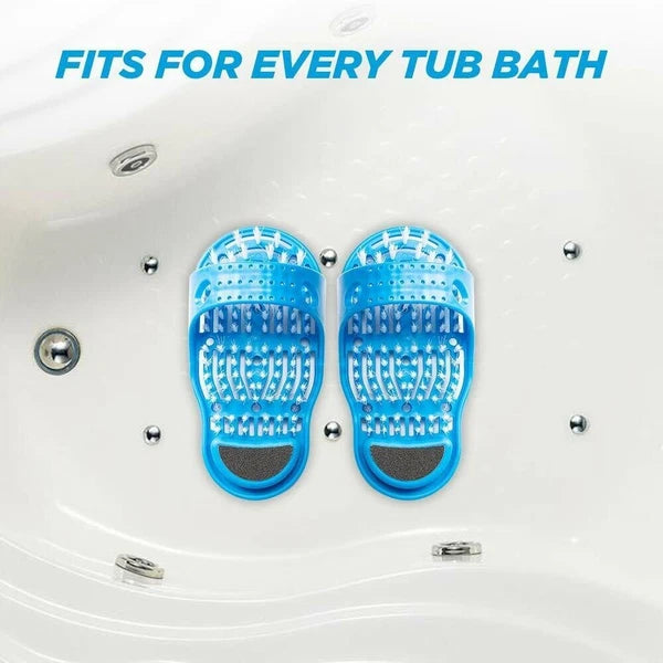 Foot Scrubber Brush Slipper Massage Wash Easy Cleaner Bath Shower Spa Scrub Feet