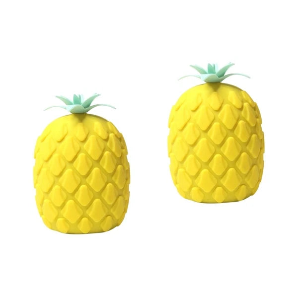 2 pcs Silicone Bath Brush Cartoon Pineapple Shape Body Shower Brush Body