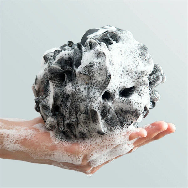 Bath Shower Mesh Ball Puff Large Scrubber Sponge Flower Exfoliating Body Brush !