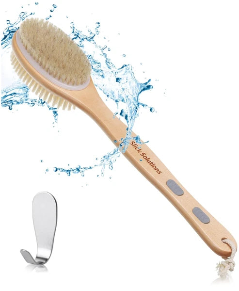 Body Back Bath Brush Shower Scrubber Soft Bristles Long Handle Double Sided