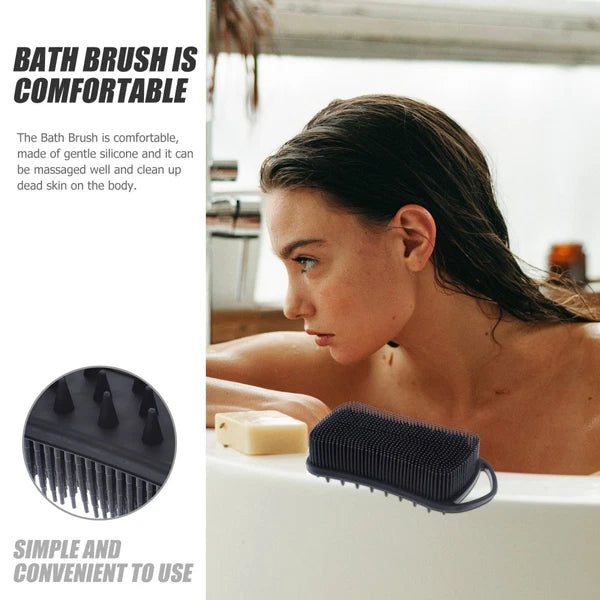 Bath Brush Soft Silicone Body Scrubber Shower for Cleaning