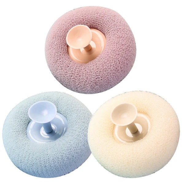 3 Pcs Bath Brush Miss Bathroom Exfoliating Scrubber and Shower Balls