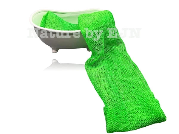 Ghana N1 Exfoliating Net Bath Sponge - 49" Ultra-Porous Chartreuse Green