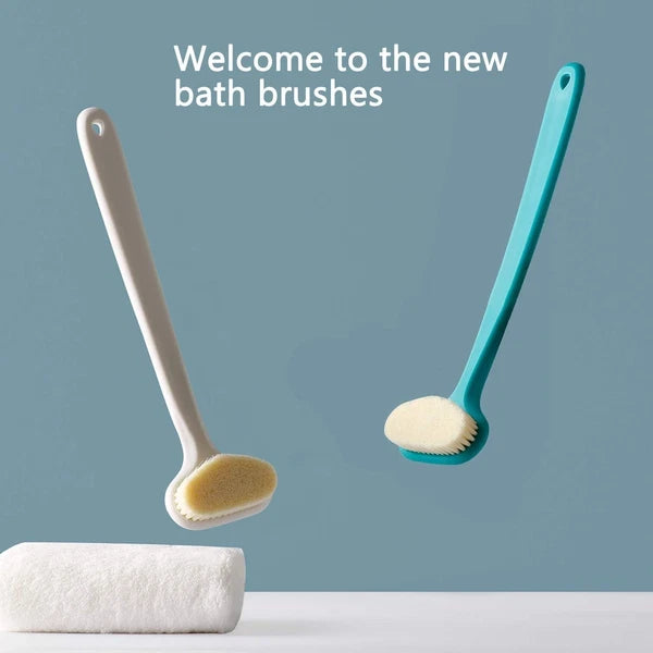 Ergonomic Body Brush for Bath & Shower - 14-Inch Exfoliation Tool in Green