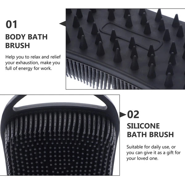 Bath Brush Soft Silicone Body Scrubber Shower for Cleaning